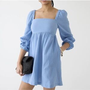 NWT Squareneck Soft Gauze Dress Small - Blue🩵